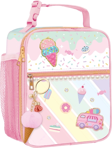 Bolsa térmica infantil para almuerzo con llavero «Helado dulce»