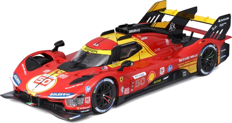 Modelo metálico Bburago 1:24 Ferrari 499P – ganador 24h Le Mans 2024