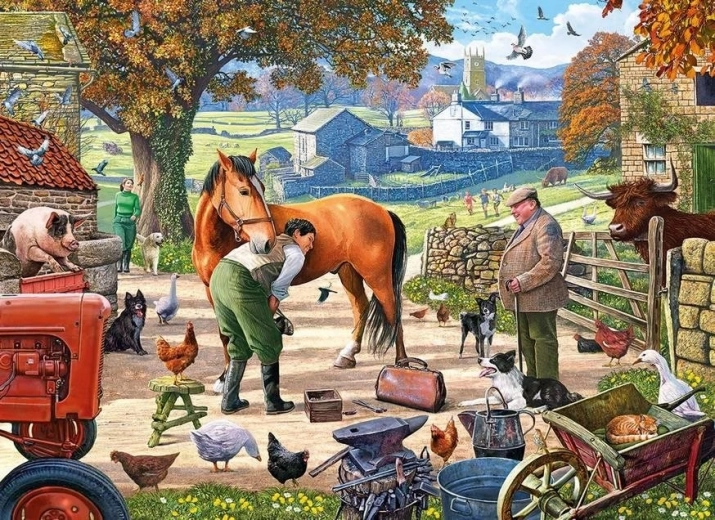 Puzzle Herrero en la granja, 500 piezas GIBSONS