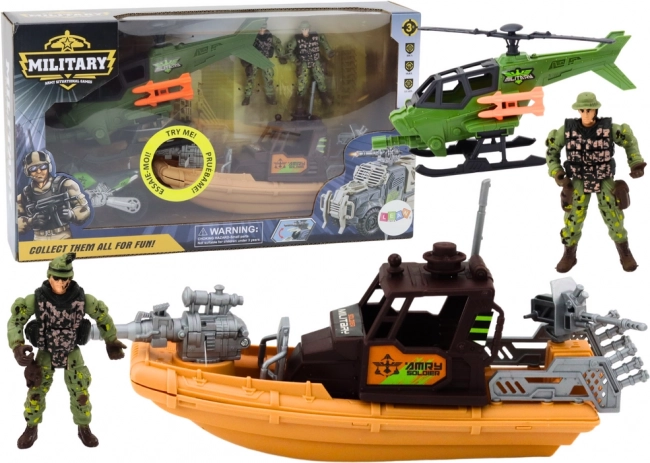 Juego militar con figuras y accesorios