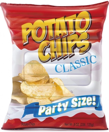 Colchón hinchable con forma de bolsa de patatas fritas