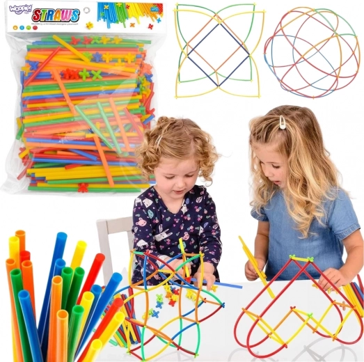 Woopie Pajitas de construcción de colores 500 uds.