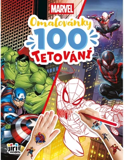 Libro para colorear y 100 tatuajes Marvel