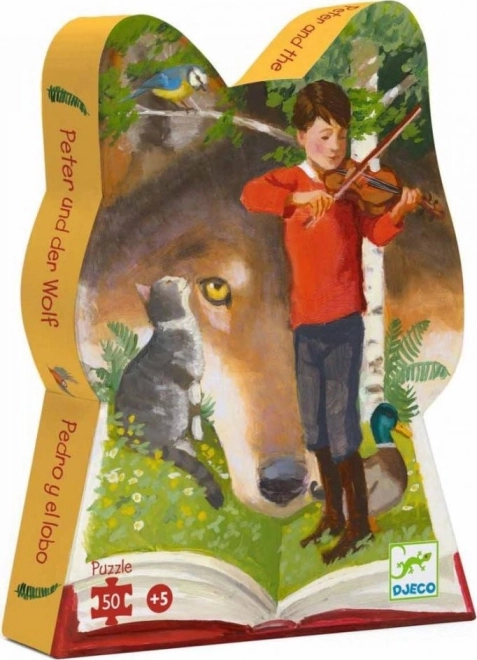 Puzle panorámico Pedro y el lobo 50 piezas DJECO