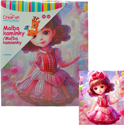 Pintura de diamantes muñeca de cumpleaños 25 × 30 cm