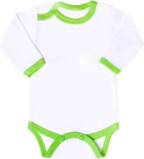 Body para bebé New Baby con ribete verde