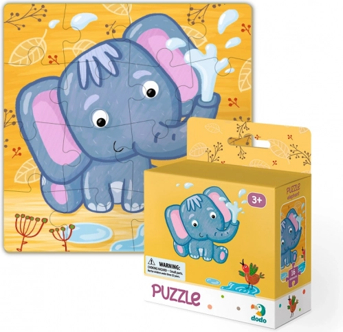 Puzle de elefante de 16 piezas