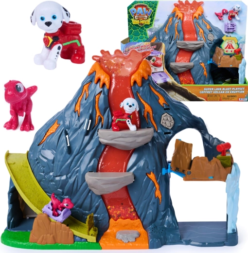Spin Master Patrulla Canina en la película: dinosaurios – volcán interactivo Super Lava Blast con luces y sonidos