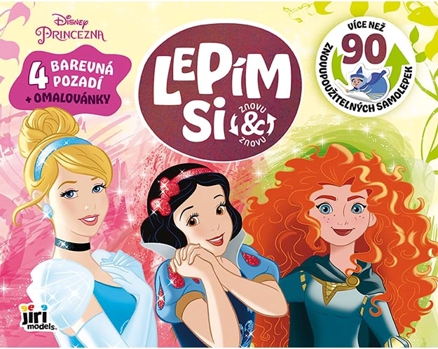Princesas Disney – pegatinas estáticas reutilizables y láminas para colorear