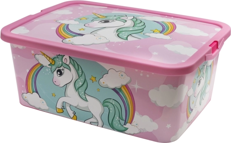 Caja de almacenamiento con motivo de unicornio 13 l