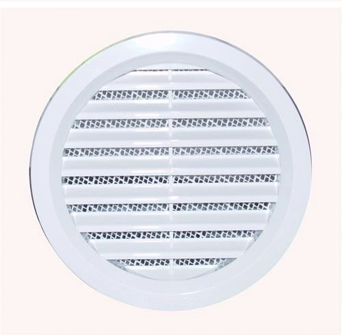 Rejilla de ventilación con malla, diámetro 100 mm, blanca