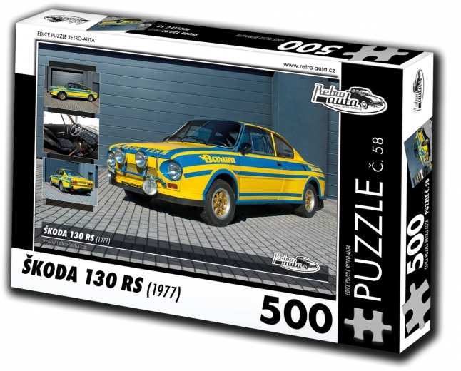 Puzzle Retro-autos Škoda 130 RS 500 piezas