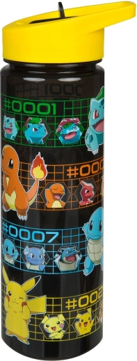 Botella de bebida Pokémon con pajita 600 ml