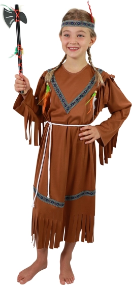 Disfraz infantil de india con cinta y pluma – talla S