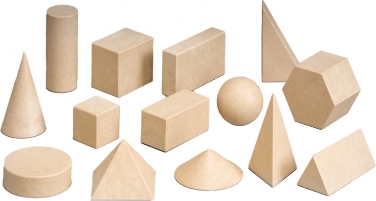 Juego de madera de cuerpos geométricos