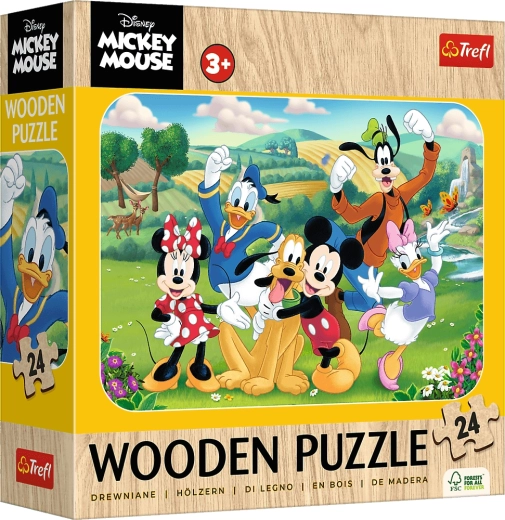 Puzle de madera MICKEY Y AMIGOS, 24 piezas