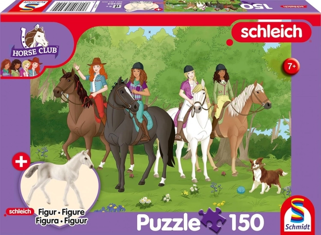 Puzzle Schmidt Schleich excursión a la naturaleza 150 piezas + figurita
