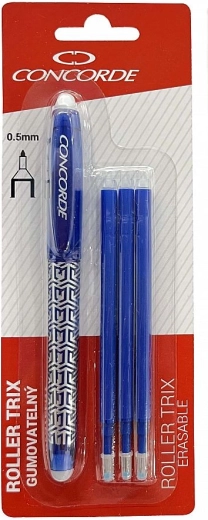 Roller borrable CONCORDE Trix 0,5 mm, azul + 3 recambios