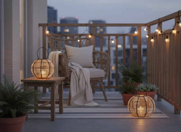 Ambiente en el balcón y la terraza