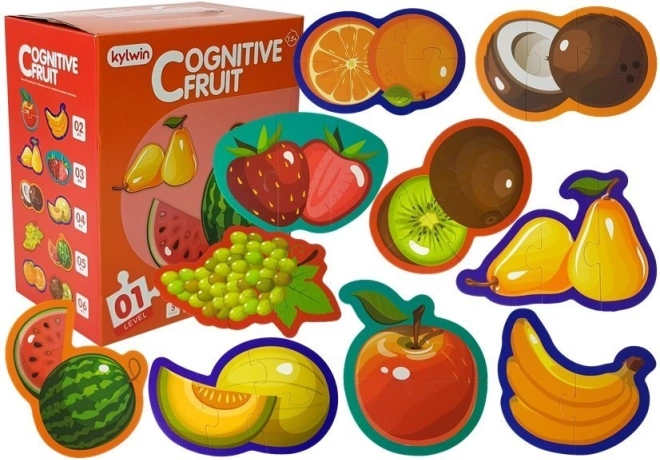 Puzles educativos de frutas para los más pequeños – 5 sets, 40 piezas