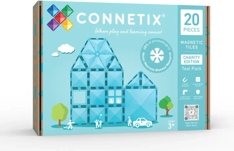 CONNETIX set benéfico de piezas magnéticas de color turquesa – 20 piezas
