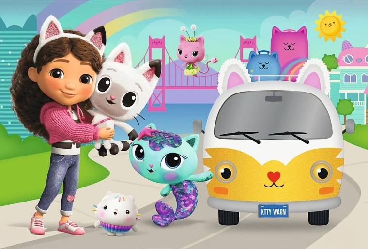 Puzzle La casa de muñecas de Gabby – Gabby y la aventura gatuna 60 piezas