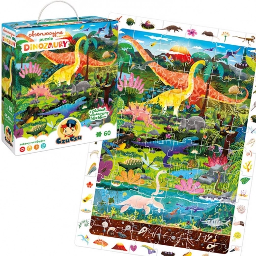 CzuCzu Puzzle de descubrimiento Dinosaurios 60 piezas póster educativo