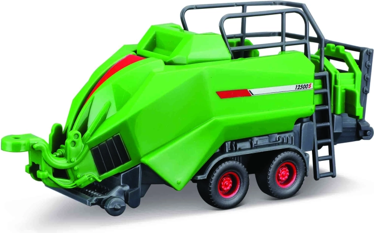 Set de regalo de tractor de granja Bburago – Fendt 1050 Vario con 3 remolques (10 cm)
