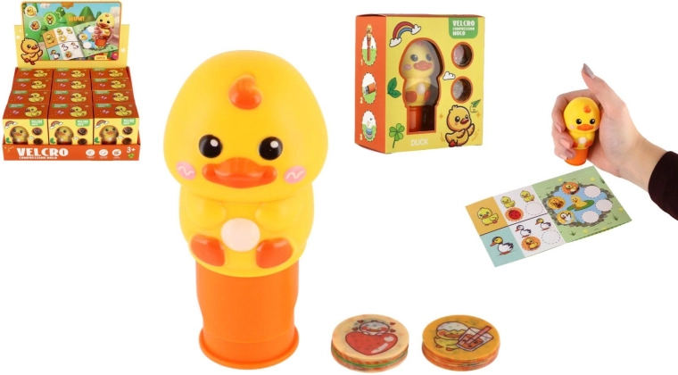Sello infantil con patito y pegatinas
