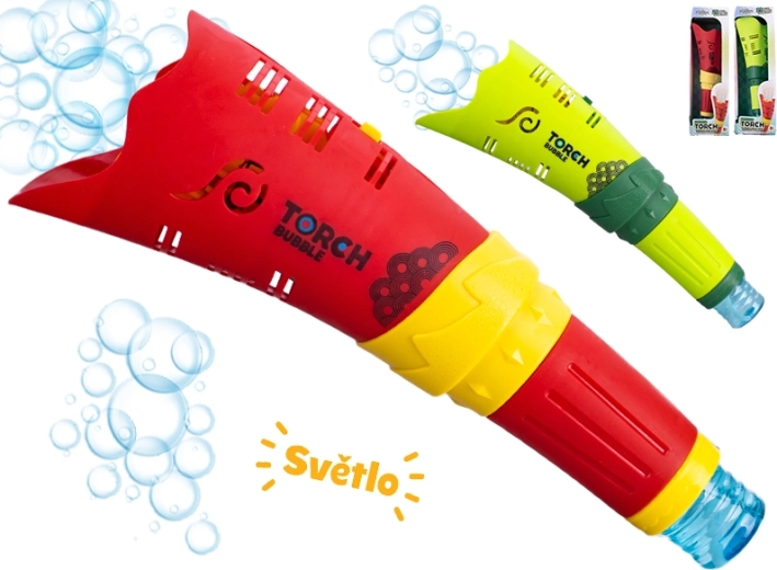 Pompero con forma de antorcha con efectos LED 26 cm