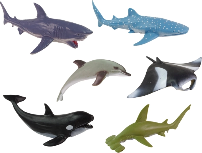 Figuras realistas de animales marinos