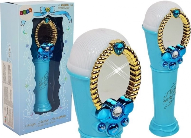 Micrófono mágico azul con espejo y luces USB