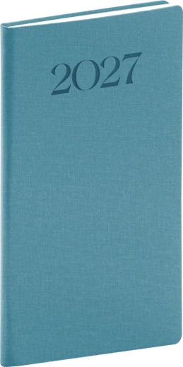 Agenda de bolsillo Notique Biella 2027 azul 9 x 15,5 cm