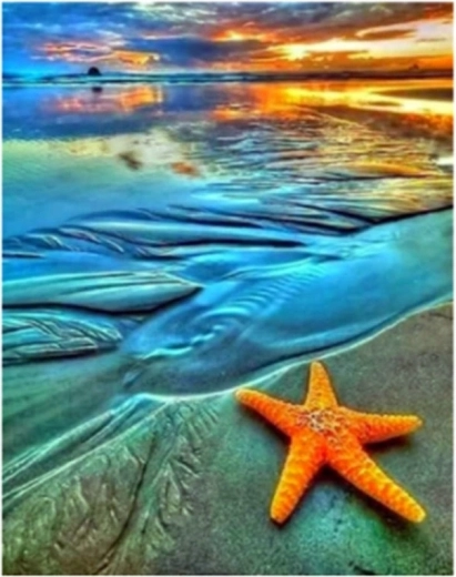 Norimpex pintura de diamantes Costa con estrellas 30 × 40 cm