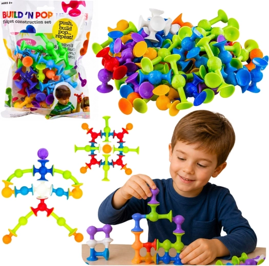 Bloques de construcción sensoriales de colores con ventosas