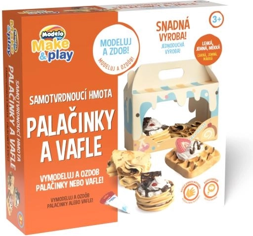 Plastilina de modelado autoendurecible Modelo – kit creativo de crepes y gofres