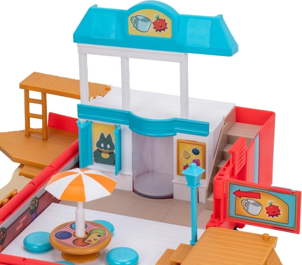Cafetería y escenario urbano para role-play