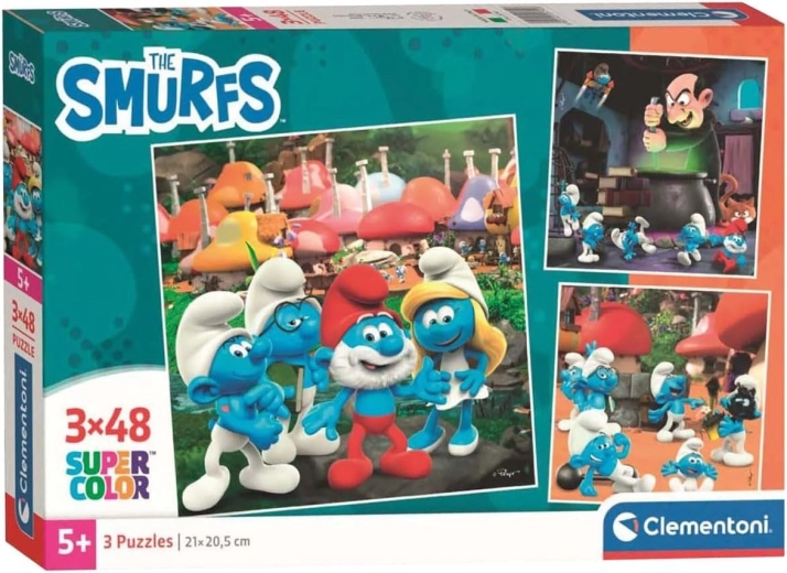 Puzzle Los Pitufos 3×48 piezas