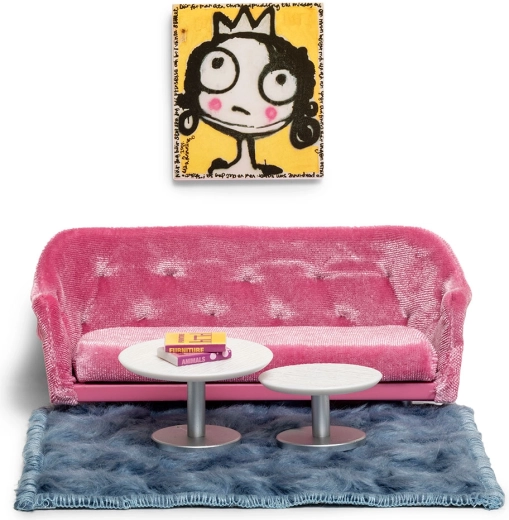 Juego de muebles para salón para casa de muñecas Lundby