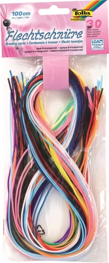 Tubos Scoubidou con purpurina – set de 30 piezas