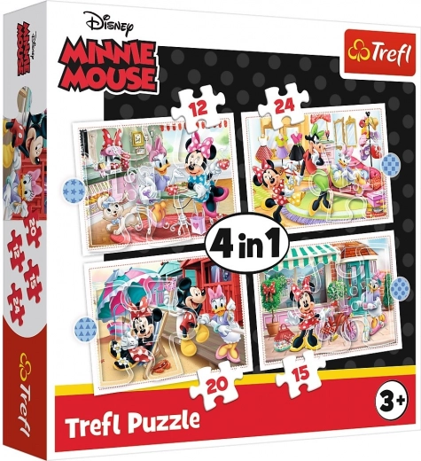 Puzzle 4 en 1 Minnie y sus amigos