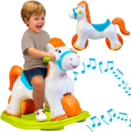 Unicornio balancín interactivo 2 en 1, correpasillos de FEBER