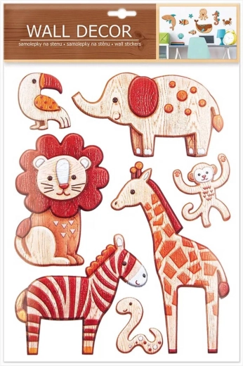 Pegatinas autoadhesivas para pared de animalitos de safari 7 uds.