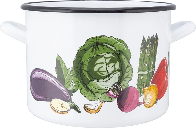 Olla esmaltada para verduras de 7,5 l con tapa