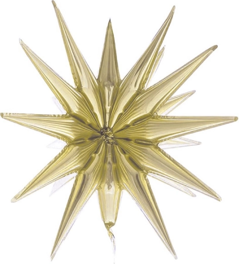 Globo de foil 3D estrella color champán 50 cm