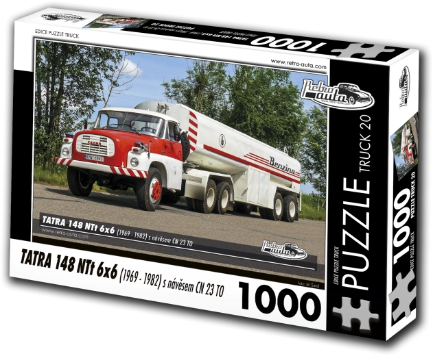Rompecabezas Retro-Autos camión Tatra 148 NTT 6x6 con remolque – 1000 piezas