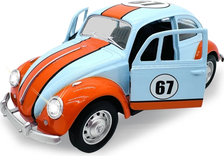 Modelo metálico Volkswagen Beetle 1967 a escala 1:28 con luces y sonidos