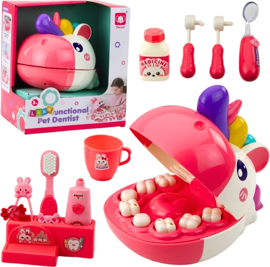Unicornio Dentista - Set odontológico infantil rosa
