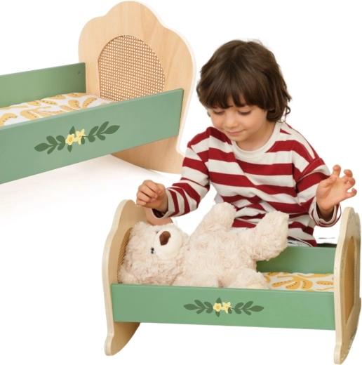 Cuna de madera para muñecas Classic World Vintage