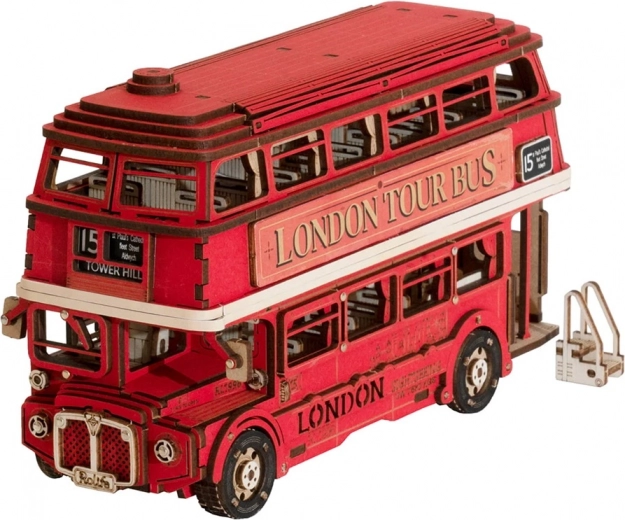 Rompecabezas 3D de madera del double-decker londinense